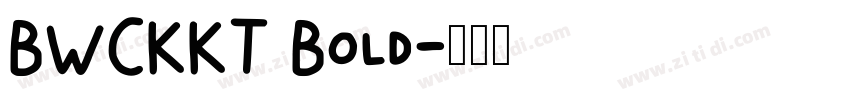 BWCKKT Bold字体转换